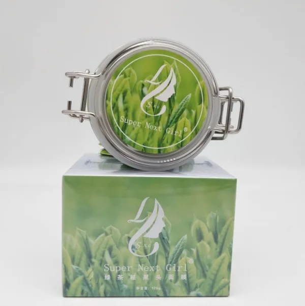 Natural green tea peeling blackhead facial mask Herbal powder