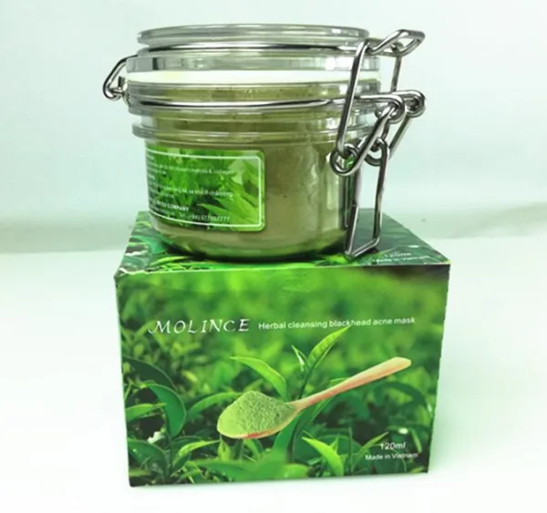 Natural green tea peeling blackhead facial mask Herbal powder