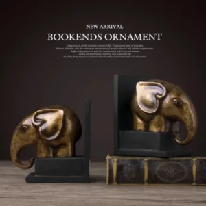 Vintage Style Bookend with Antique Animal Decorations