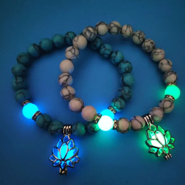 Energy Luminous Lotus Natural Stone Bracelet - Image 5