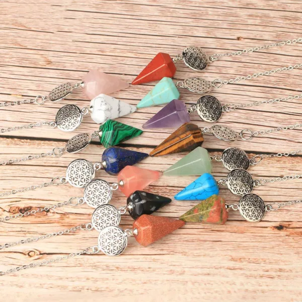 Semi-precious Crystal Stone Pendant