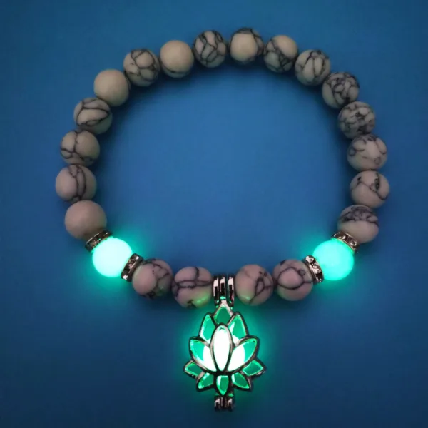 Energy Luminous Lotus Natural Stone Bracelet - Image 7