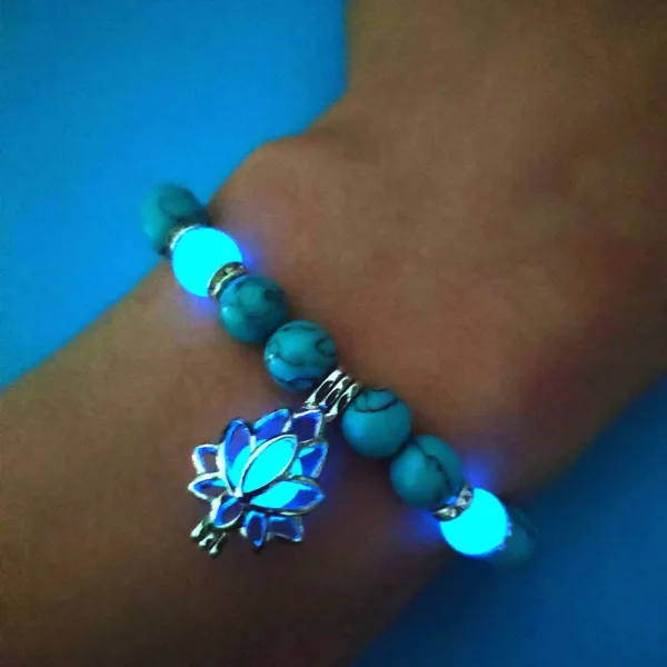 Energy Luminous Lotus Natural Stone Bracelet - Image 4
