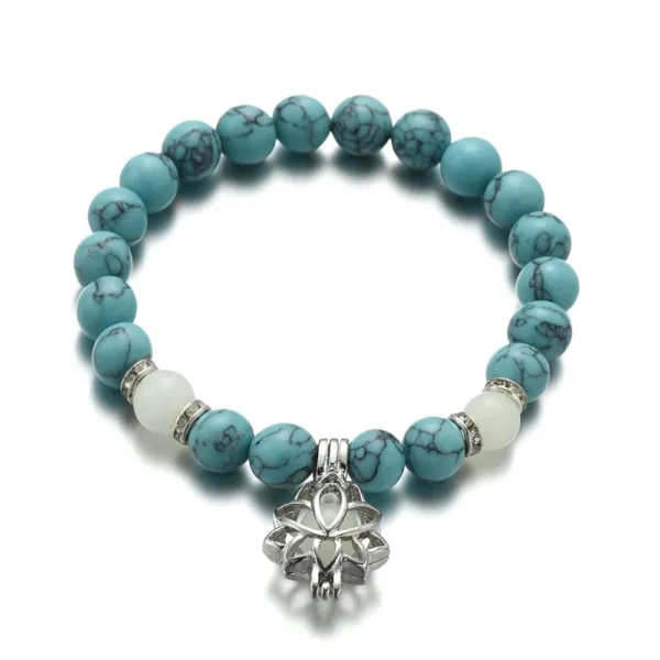 Energy Luminous Lotus Natural Stone Bracelet - Image 2