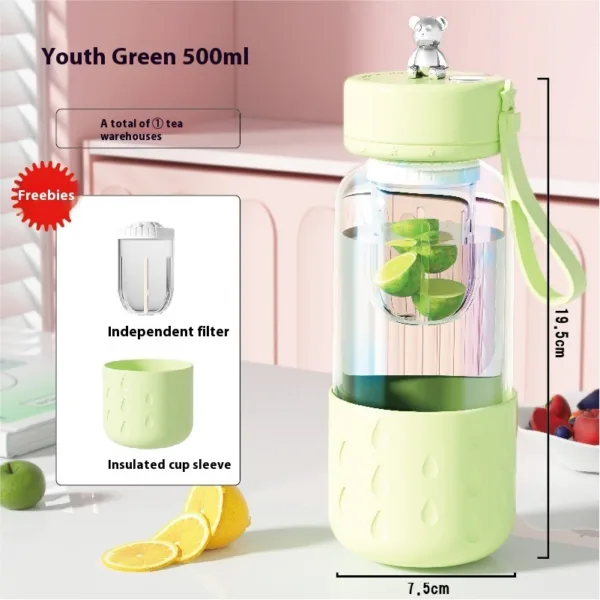 Magnetic Glass Infuser Water Bottle