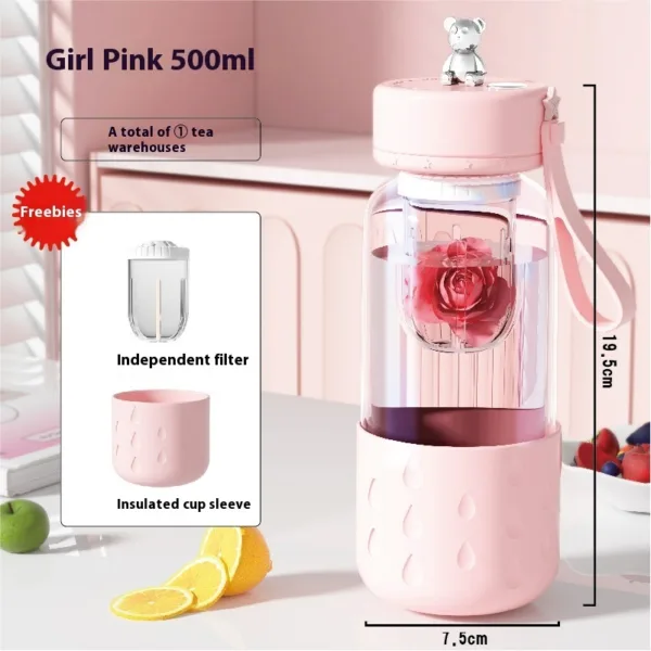 Magnetic Glass Infuser Water Bottle