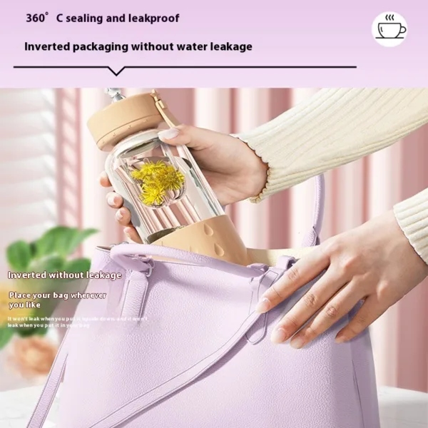 Magnetic Glass Infuser Water Bottle