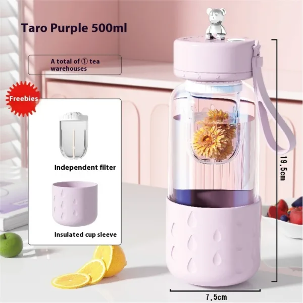 Magnetic Glass Infuser Water Bottle