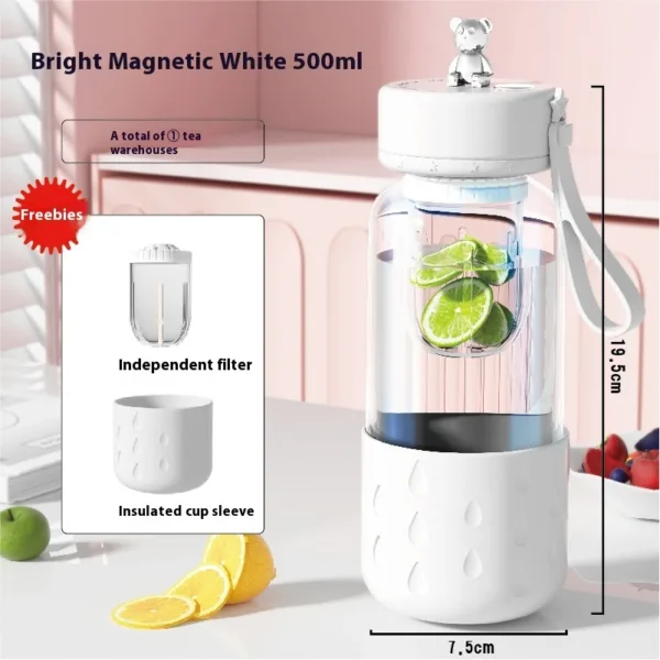 Magnetic Glass Infuser Water Bottle